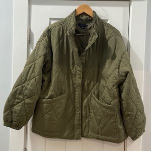 Social Standard by sanctuary XXL women's olive green quilted twill jacket EUC